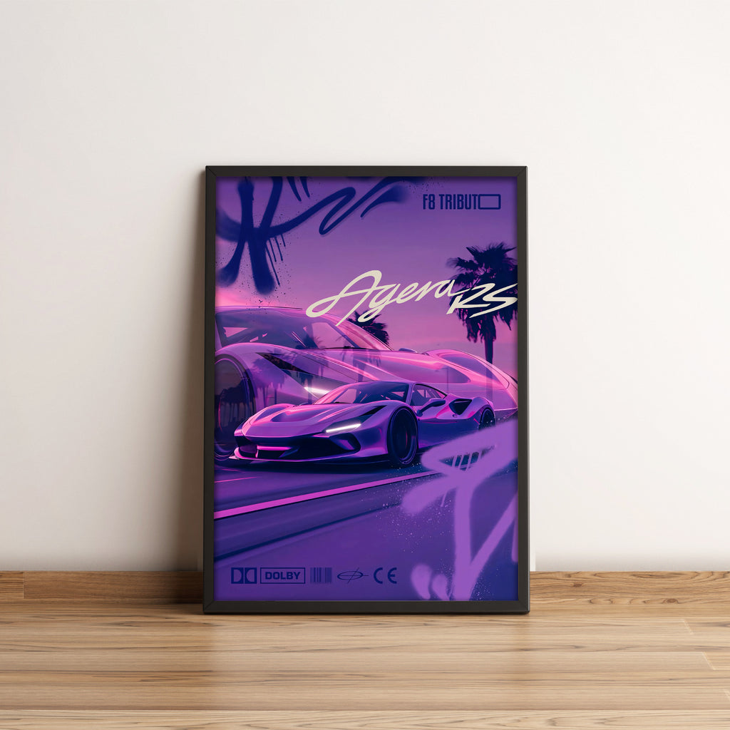 Ferrari F8 Tribute - Supercar Poster