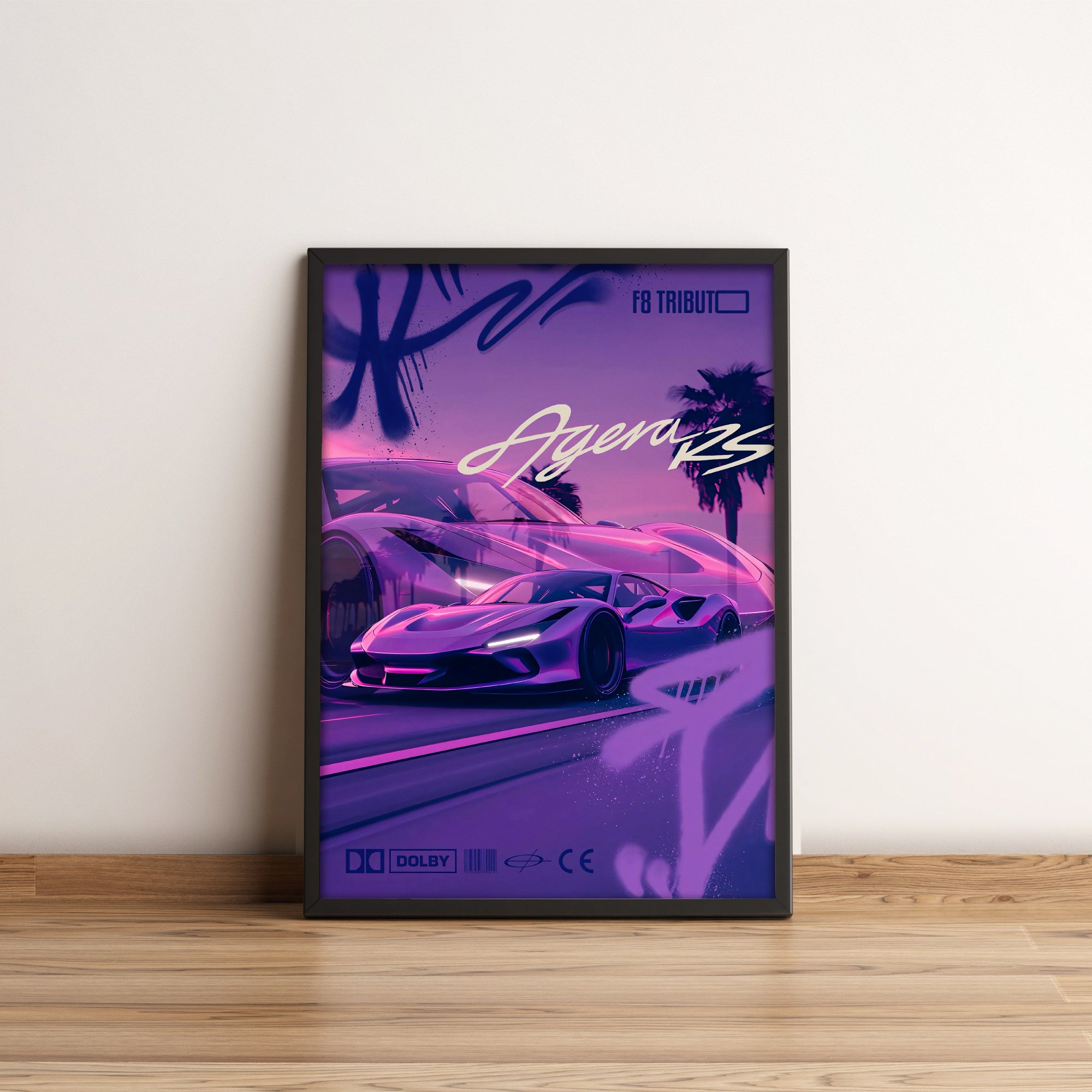 Ferrari F8 Tribute - Supercar Poster