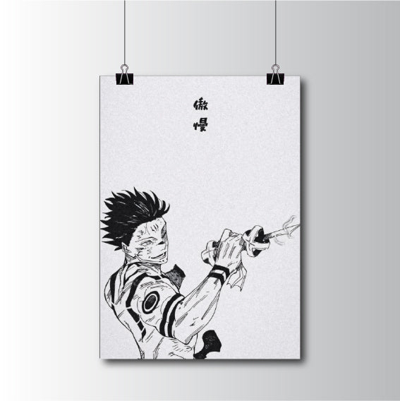 Sukuna Jujutsu Kaisen Anime Poster