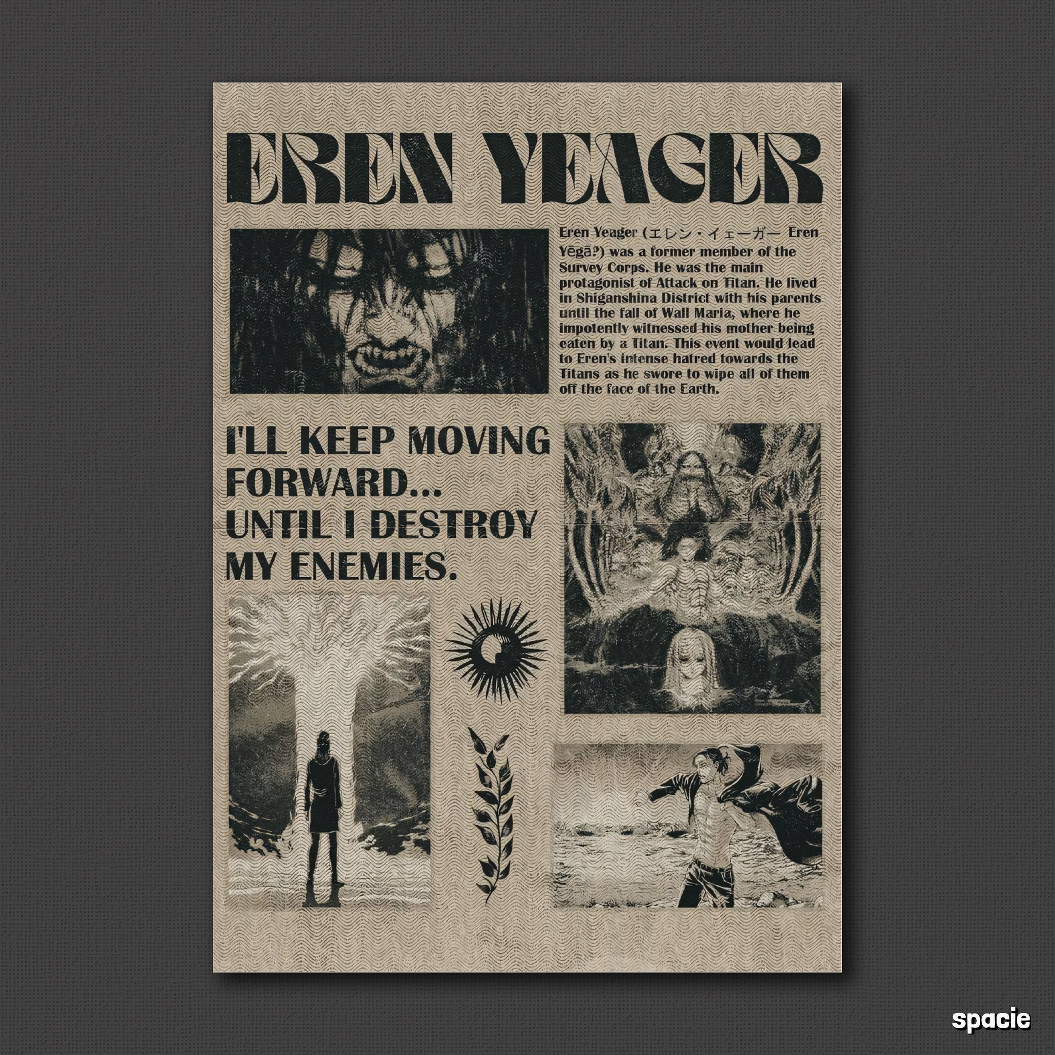 Eren Yeager - Attack on titan - Anime Posters Collection