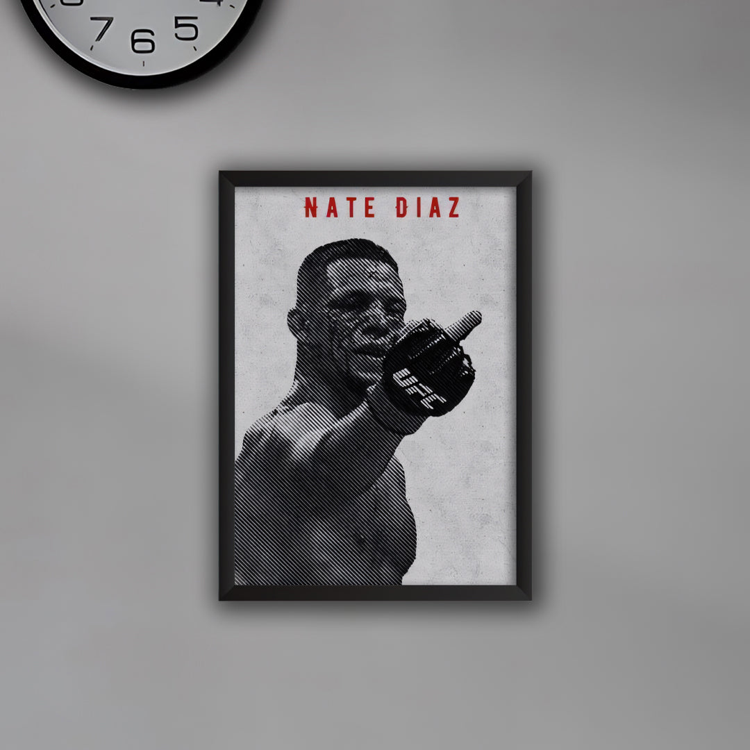 Nate Diaz UFC Fighter Poster