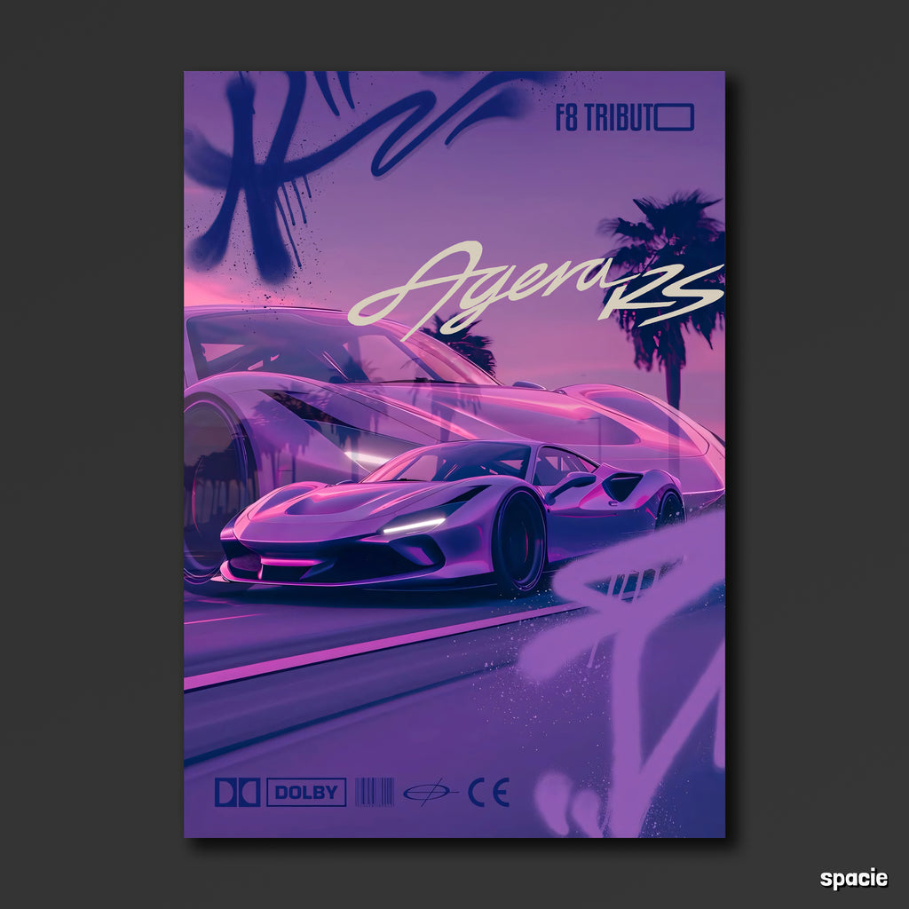 Ferrari F8 Tribute - Supercar Poster