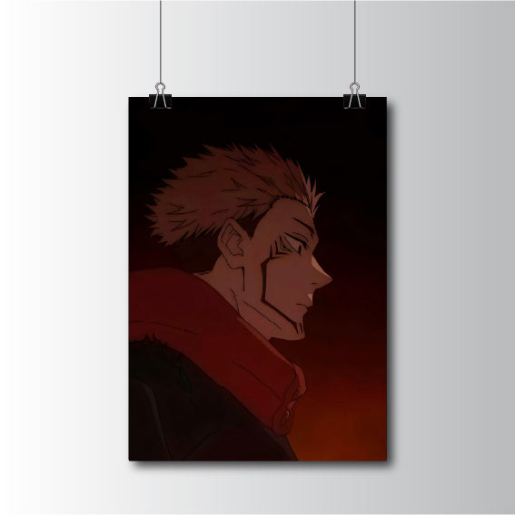 Sukuna Jujutsu Kaisen Anime Poster