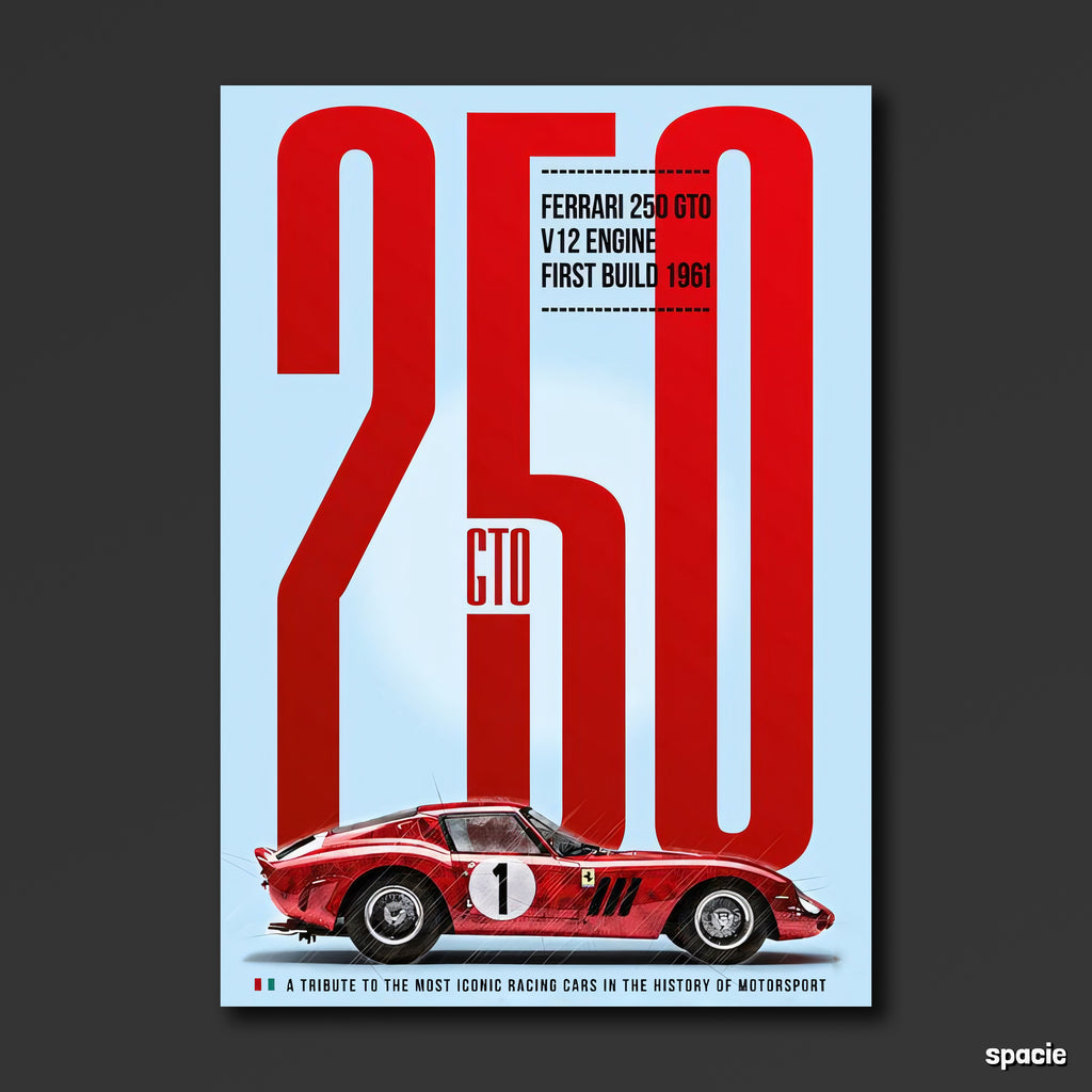 Ferrari 250 GTO - Classic Car Poster