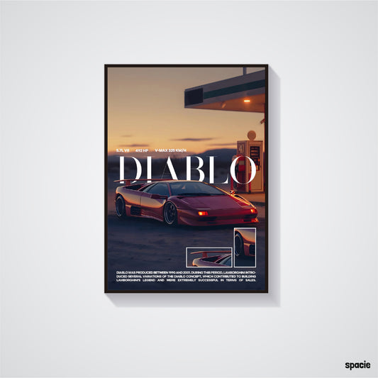 Lamborghini Diablo - Supercar Poster