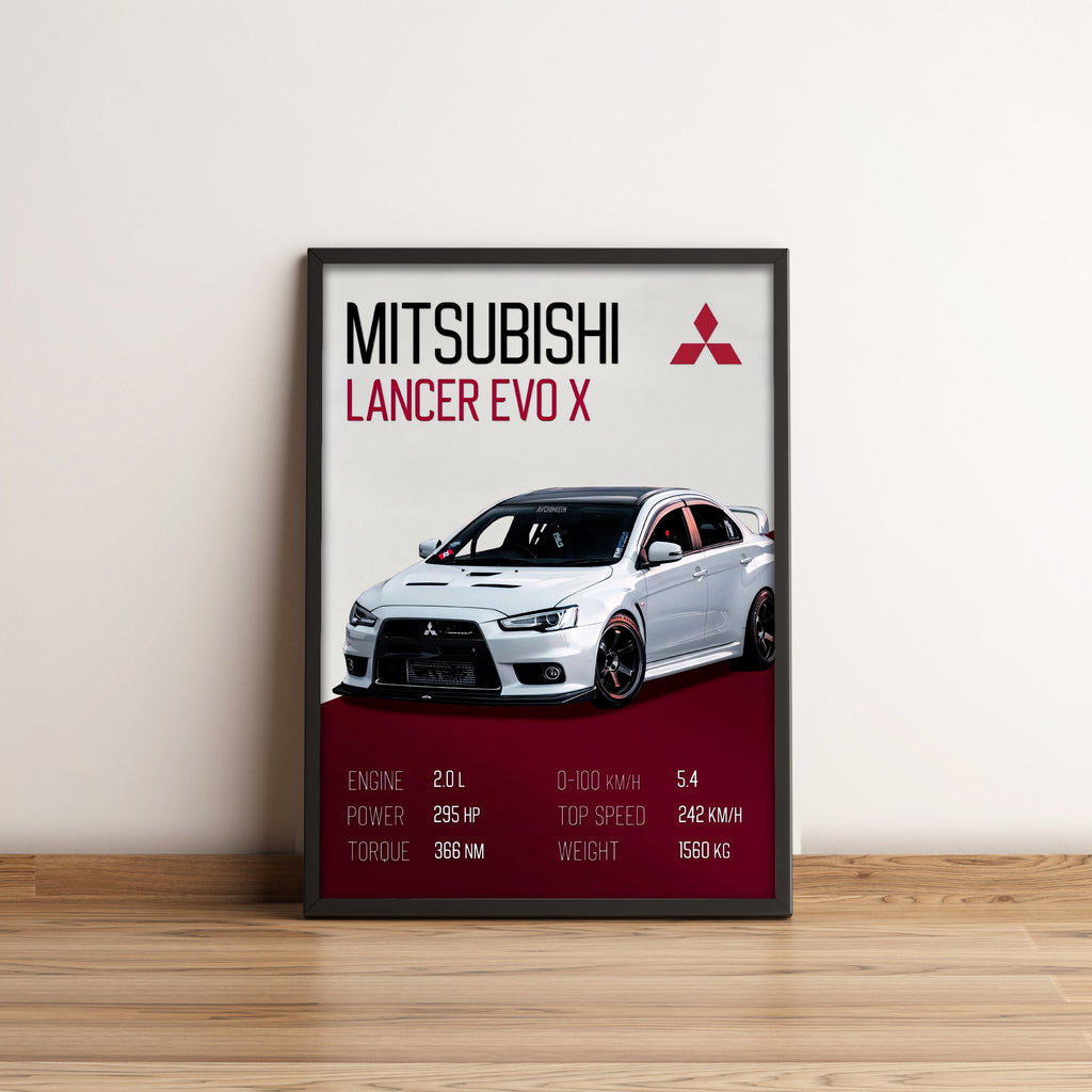 Mitsubishi Lancer Evolution - JDM Car Poster