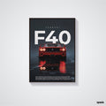 Ferrari F40 - Sport Car Poster