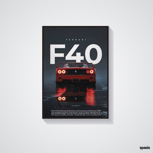 Ferrari F40 - Sport Car Poster