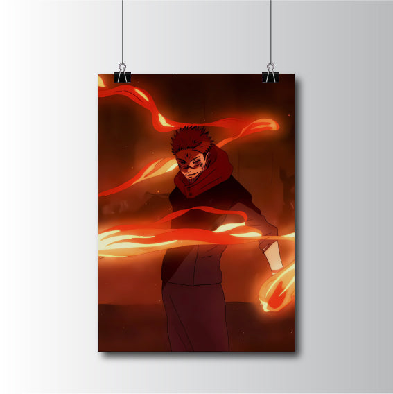 Sukuna Jujutsu Kaisen Anime Poster