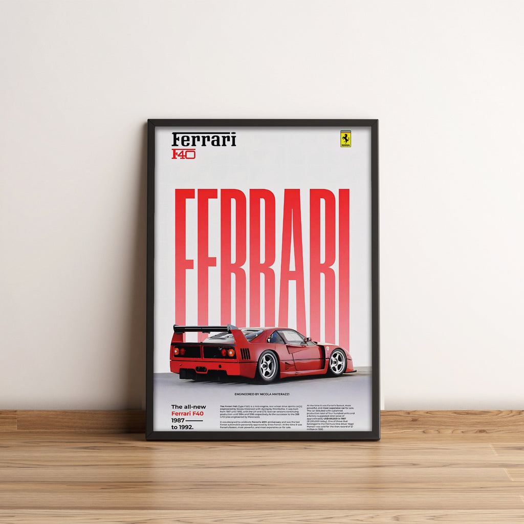 Ferrari F40 - Car Posters Collection