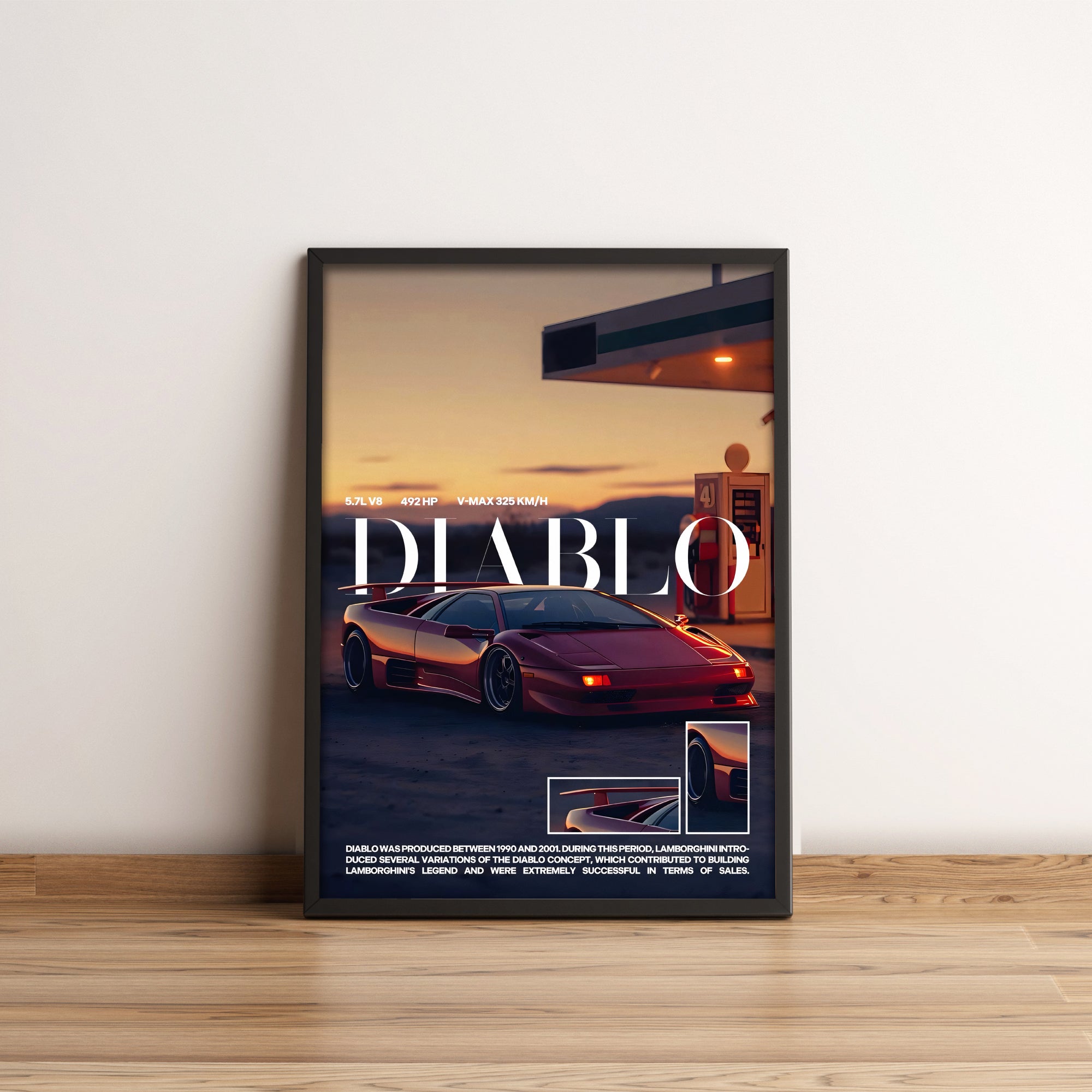 Lamborghini Diablo - Supercar Poster