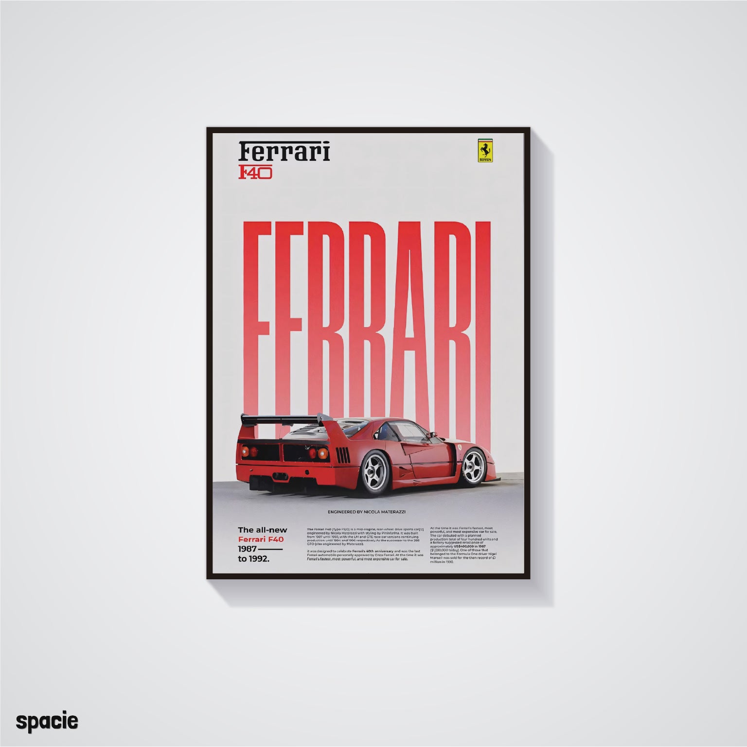 Ferrari F40 - Car Posters Collection