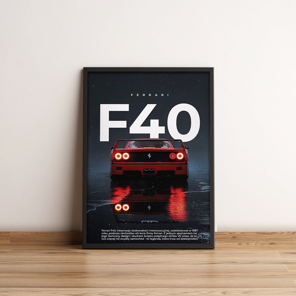 Ferrari F40 - Sport Car Poster