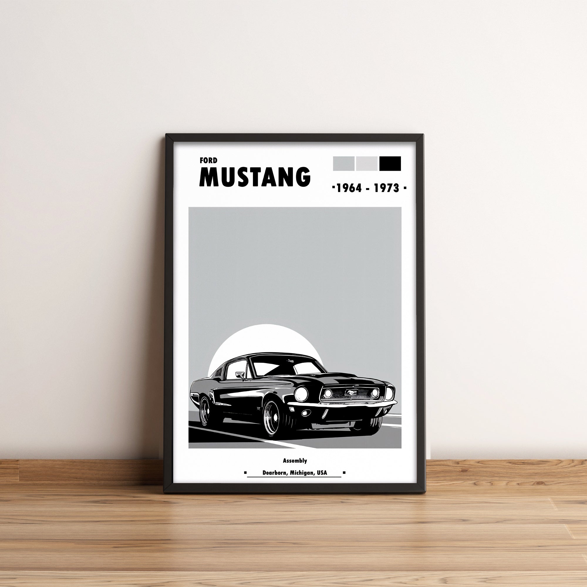 Ford Mustang - Classic Car Poster