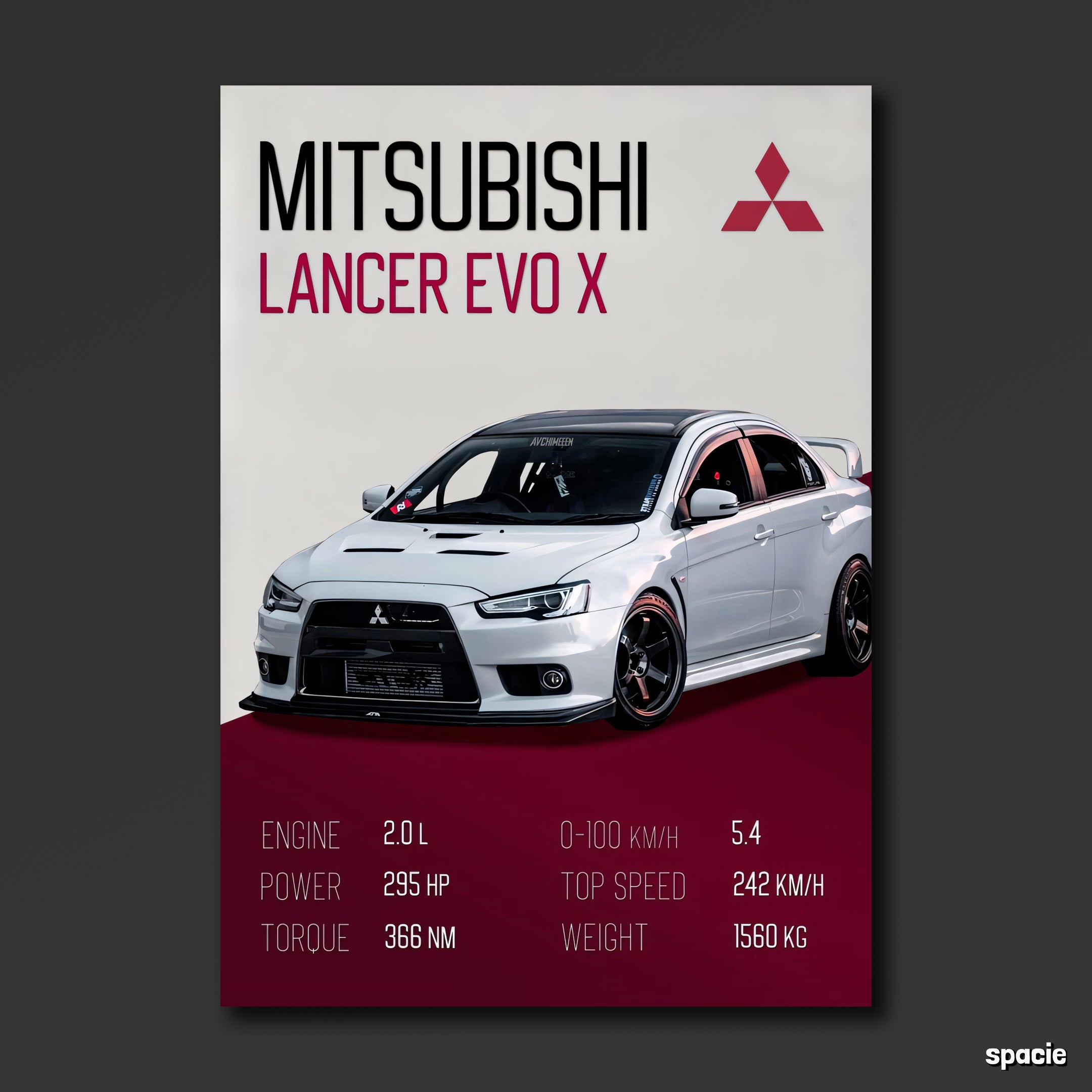 Mitsubishi Lancer Evolution - JDM Car Poster