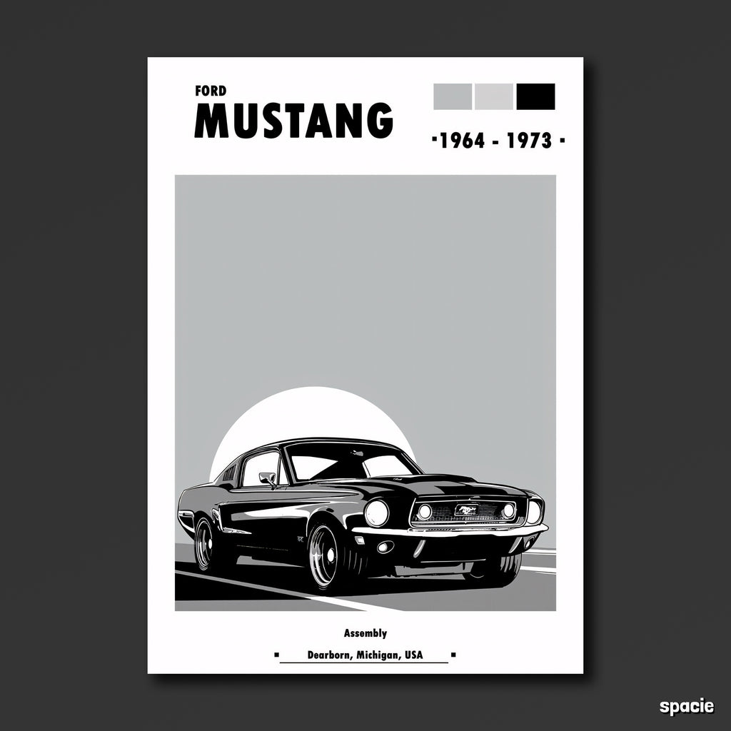 Ford Mustang - Classic Car Poster