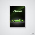 Lamborghini Miura - Classic Car Poster