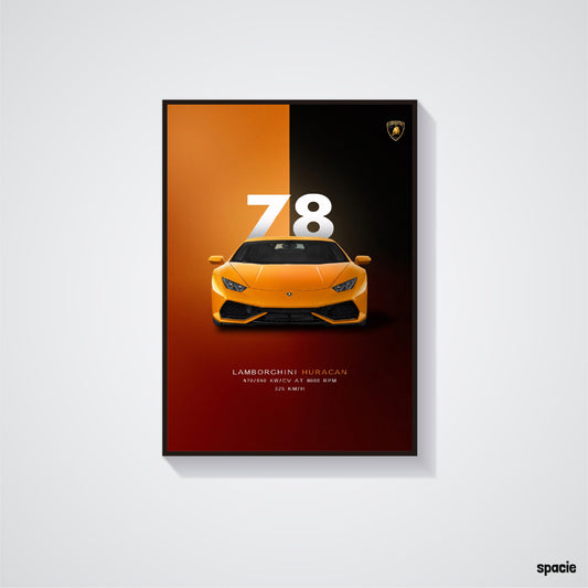 Lamborghini Huracan - Supercar Poster