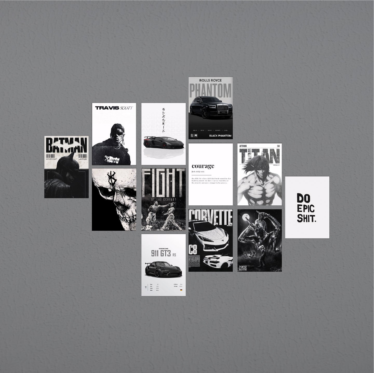 Monochrome theme 12 Poster pack #1
