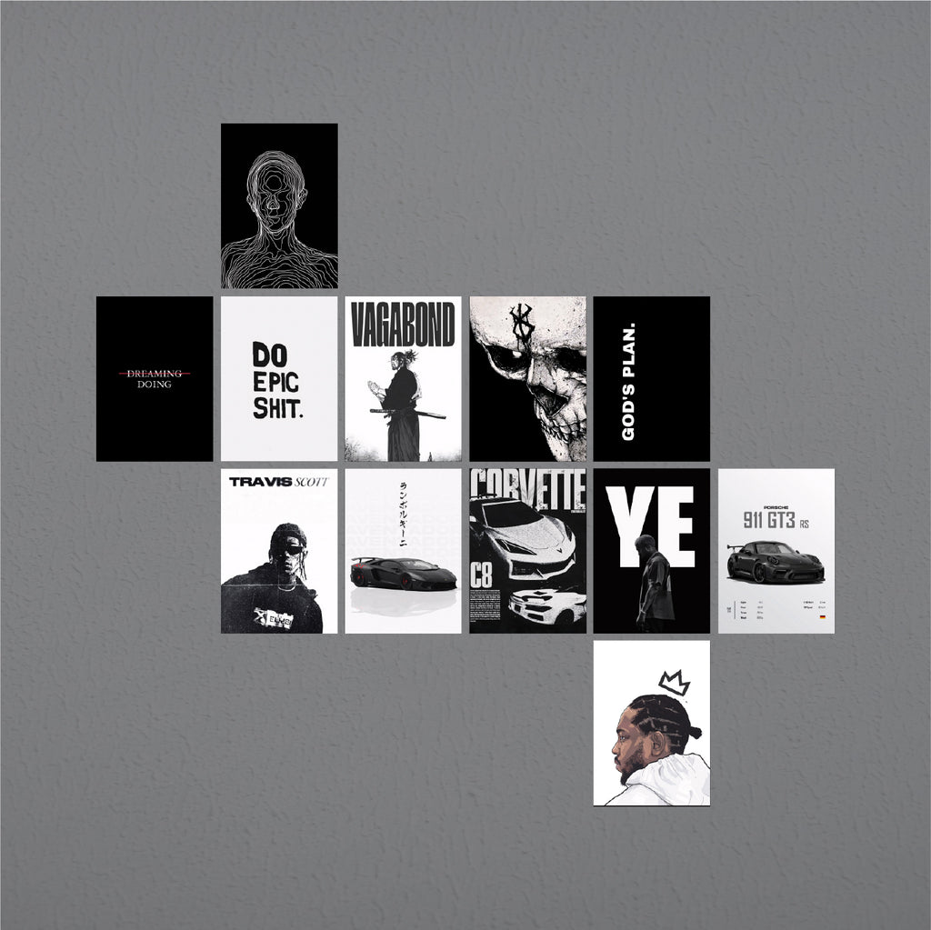 Monochrome theme 12 Poster pack #2