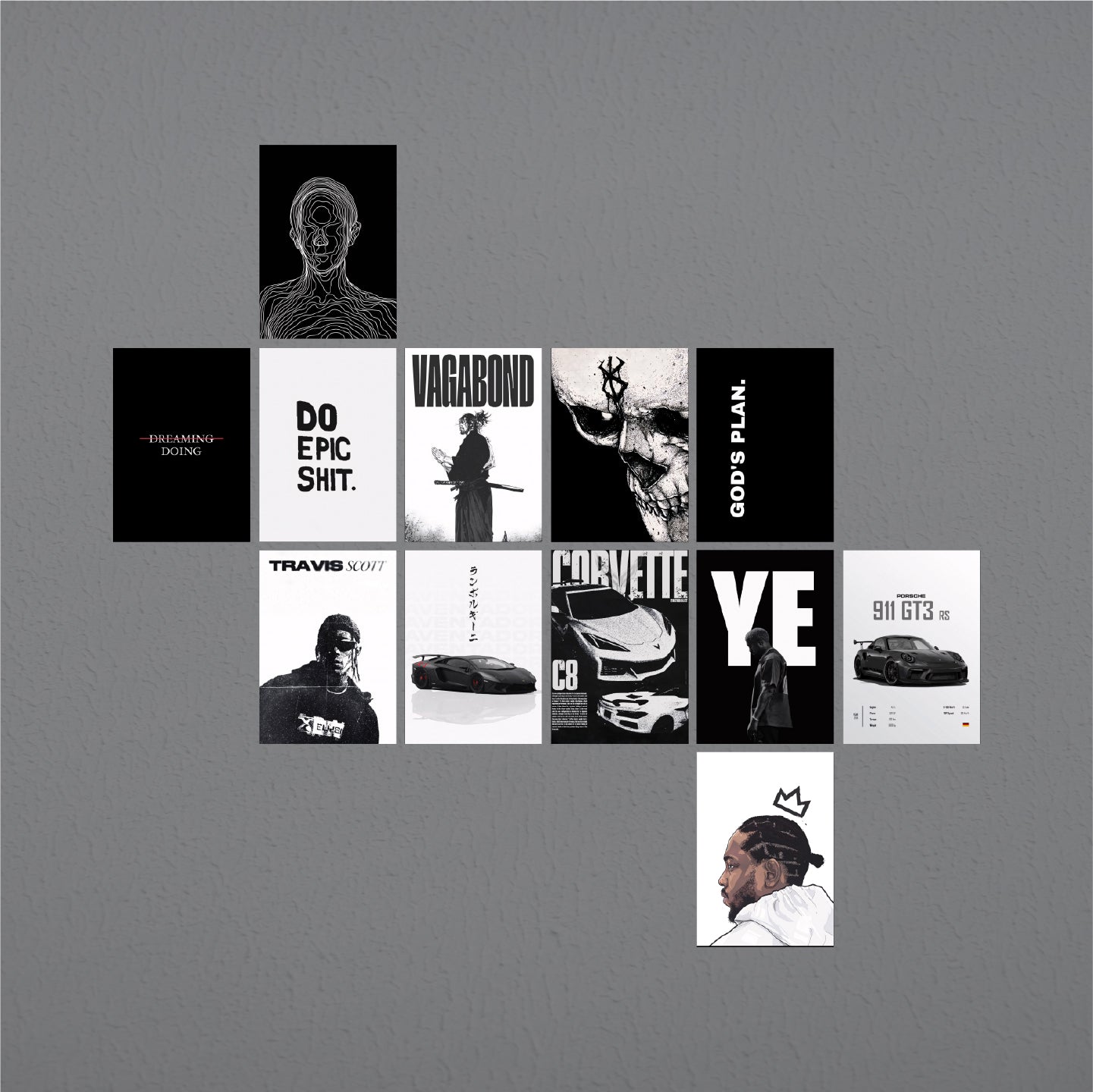 Monochrome theme 12 Poster pack #2