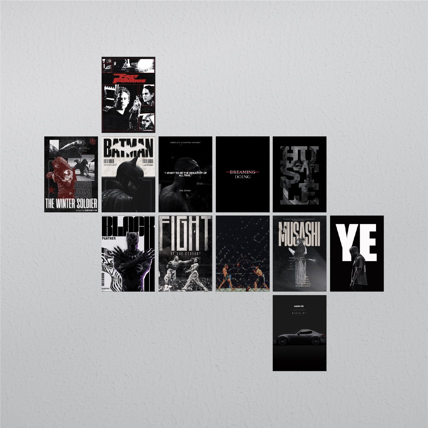 Dark Aesthetic 12 Poster pack #1