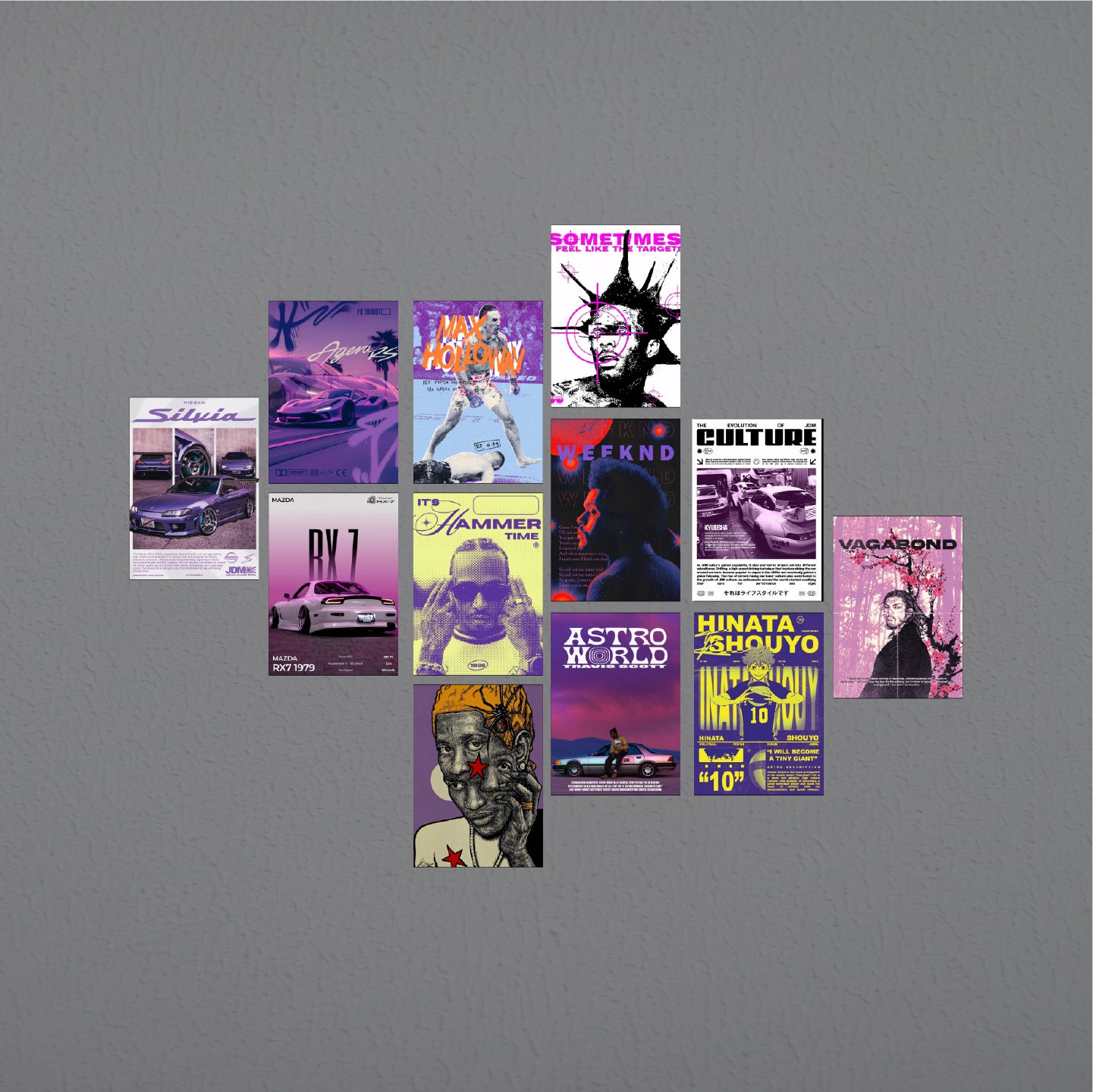 Purple theme 12 Poster pack