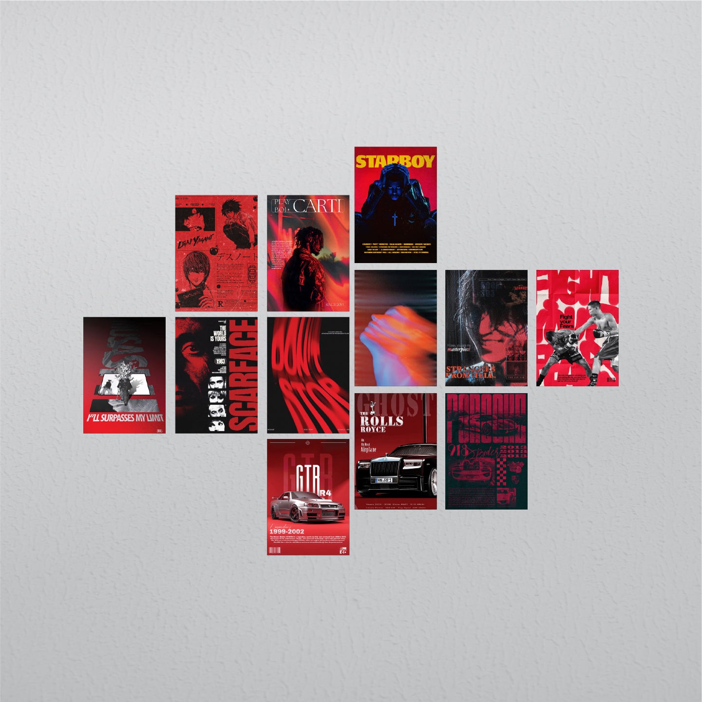 Red theme 12 Poster pack