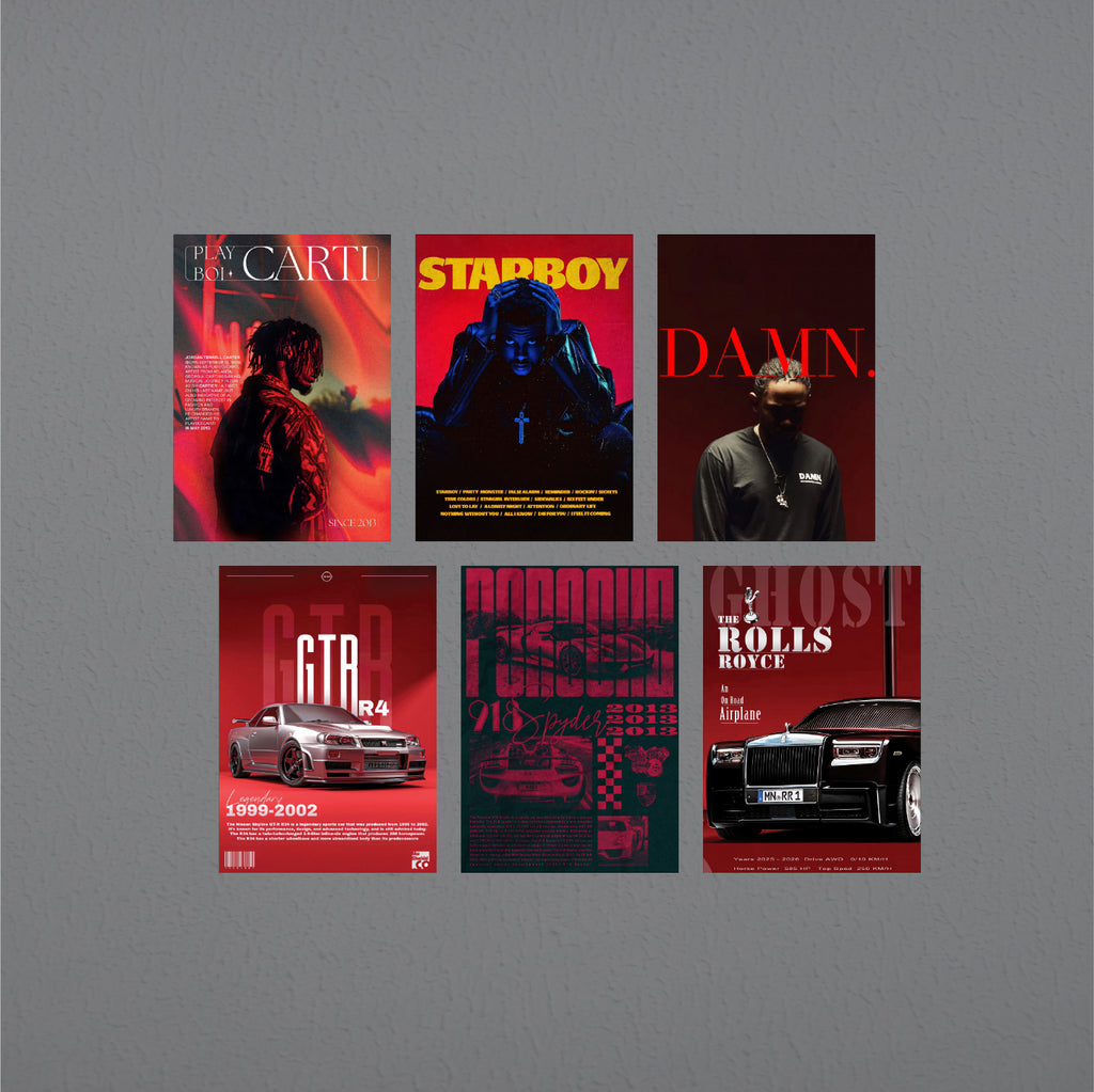 Red Theme 6 Poster pack #1