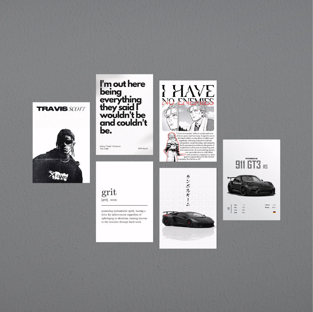 White Theme 6 Poster pack #2